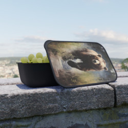 Grizzly Bear Eco-Friendly Bento Box with Band and Utensils