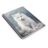 Arctic Fox Portrait Spiral Notebook - Ruled Line, 8" x 6"