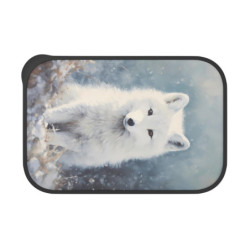 Arctic Fox Portrait Eco-Friendly Bento Box with Band and Utensils