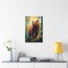 Grizzly Bear In The Forest In Fall Premium Matte Vertical Poster 20" x 30" Poster