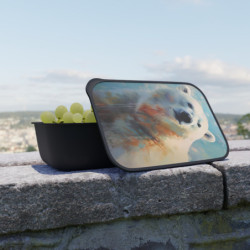 Polar Bear Portrait Eco-Friendly Bento Lunch Box with Band and Utensils