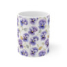 Purple Pansy Pretty Flower Pattern Ceramic Mug 11oz