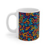 Brightly Colored Modern Geometric Pattern Ceramic Mug 11oz