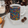 Brightly Colored Modern Geometric Pattern Ceramic Mug 11oz