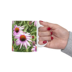 Echinacea Purpurea Purple Coneflowers Ceramic Mug 11oz