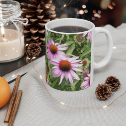 Echinacea Purpurea Purple Coneflowers Ceramic Mug 11oz