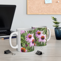 Echinacea Purpurea Purple Coneflowers Ceramic Mug 11oz