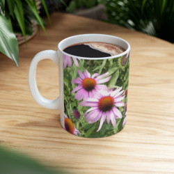 Echinacea Purpurea Purple Coneflowers Ceramic Mug 11oz