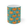 Pumpkins and Fall Leaves Pattern Ceramic Mug 11oz