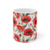 Red Poppies Pattern Ceramic Mug 11oz