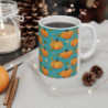 Pumpkins and Fall Leaves Pattern Ceramic Mug 11oz