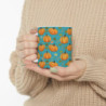 Pumpkins and Fall Leaves Pattern Ceramic Mug 11oz