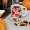 Red Poppies Pattern Ceramic Mug 11oz