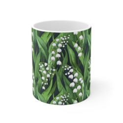 Lily of the Valley Pattern Ceramic Mug 11oz