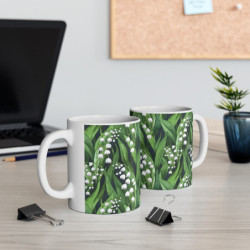 Lily of the Valley Pattern Ceramic Mug 11oz