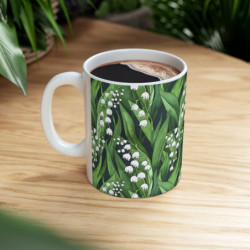 Lily of the Valley Pattern Ceramic Mug 11oz