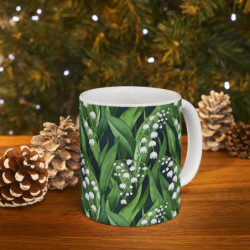 Lily of the Valley Pattern Ceramic Mug 11oz