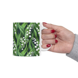 Lily of the Valley Pattern Ceramic Mug 11oz