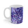 Blue and Purple Sequin Pattern Ceramic Mug 11oz