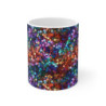 Rainbow Colored Sequin Pattern Ceramic Mug 11oz