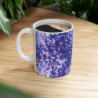 Blue and Purple Sequin Pattern Ceramic Mug 11oz