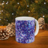 Blue and Purple Sequin Pattern Ceramic Mug 11oz