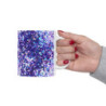 Blue and Purple Sequin Pattern Ceramic Mug 11oz