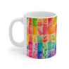 Rainbow Leaves Tiled Pattern Ceramic Mug 11oz