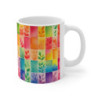 Rainbow Leaves Tiled Pattern Ceramic Mug 11oz