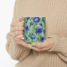 Blue Cornflowers Pattern Ceramic Mug 11oz