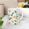 White Daisy Flower Pattern Ceramic Mug 11oz