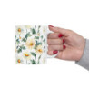 White Daisy Flower Pattern Ceramic Mug 11oz