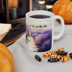 Field of French Lavender in the Countryside Ceramic Mug 11oz