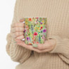 Rainbow Colored Wild Flowers Pattern Ceramic Mug 11oz