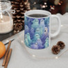 Spooky Ethereal Halloween Ghosts Pattern Ceramic Mug 11oz