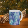 Spooky Ethereal Halloween Ghosts Pattern Ceramic Mug 11oz