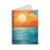 Summer Solstice Ocean Sunset Spiral Notebook - Ruled Line, 8" x 6"