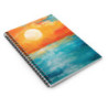 Summer Solstice Ocean Sunset Spiral Notebook - Ruled Line, 8" x 6"