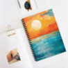 Summer Solstice Ocean Sunset Spiral Notebook - Ruled Line, 8" x 6"