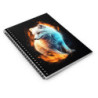 Fiery Fox Design Spiral Notebook - Ruled Line, 8" x 6"