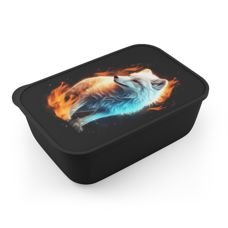 Fiery Fox Eco-Friendly Bento Box with Band and Utensils