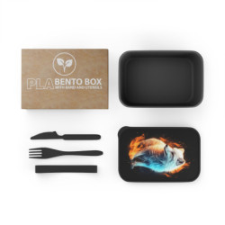 Fiery Fox Eco-Friendly Bento Box with Band and Utensils