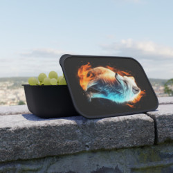 Fiery Fox Eco-Friendly Bento Box with Band and Utensils