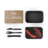 Bold Red Dragon Design Eco-Friendly Bento Box with Band and Utensils