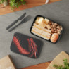 Bold Red Dragon Design Eco-Friendly Bento Box with Band and Utensils