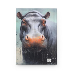 Hippopotamus Portrait Journal, Matte,  8" x 5.7"