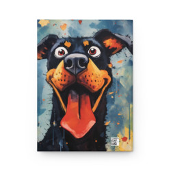 Comical Dobermann Dog Journal, Matte,  8" x 5.7"