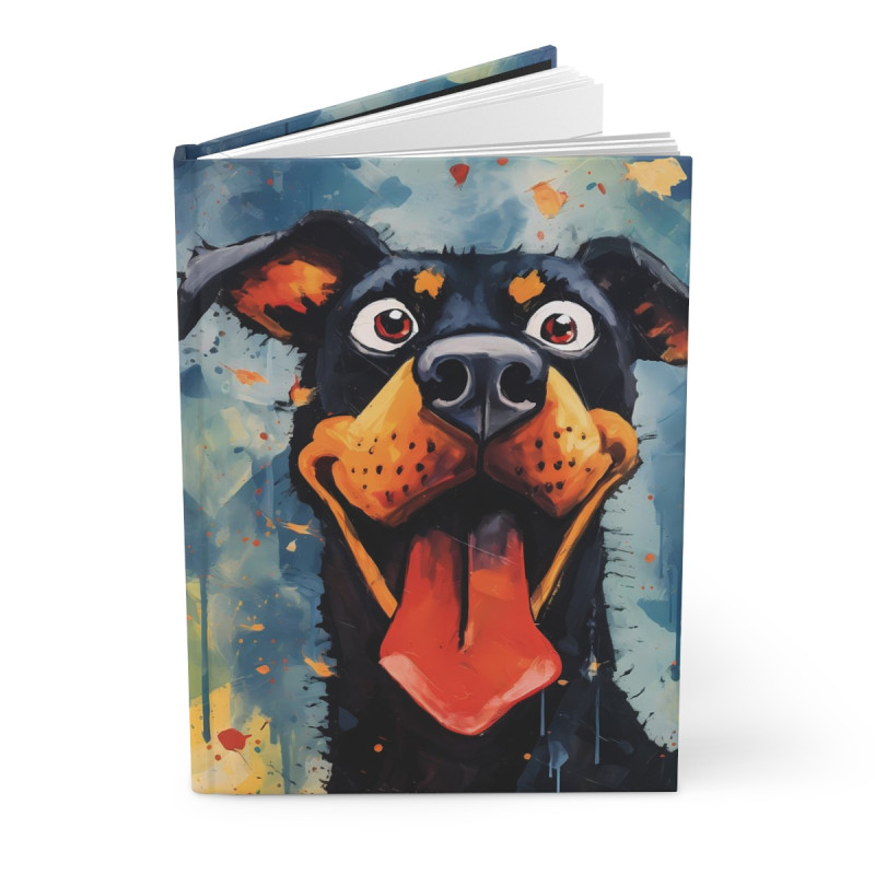 Comical Dobermann Dog Journal, Matte,  8" x 5.7"