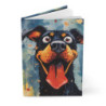 Comical Dobermann Dog Journal, Matte,  8" x 5.7"