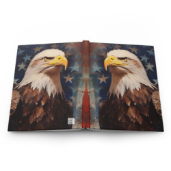 Bald Eagle Portrait Patriotic Journal, Matte,  8" x 5.7"